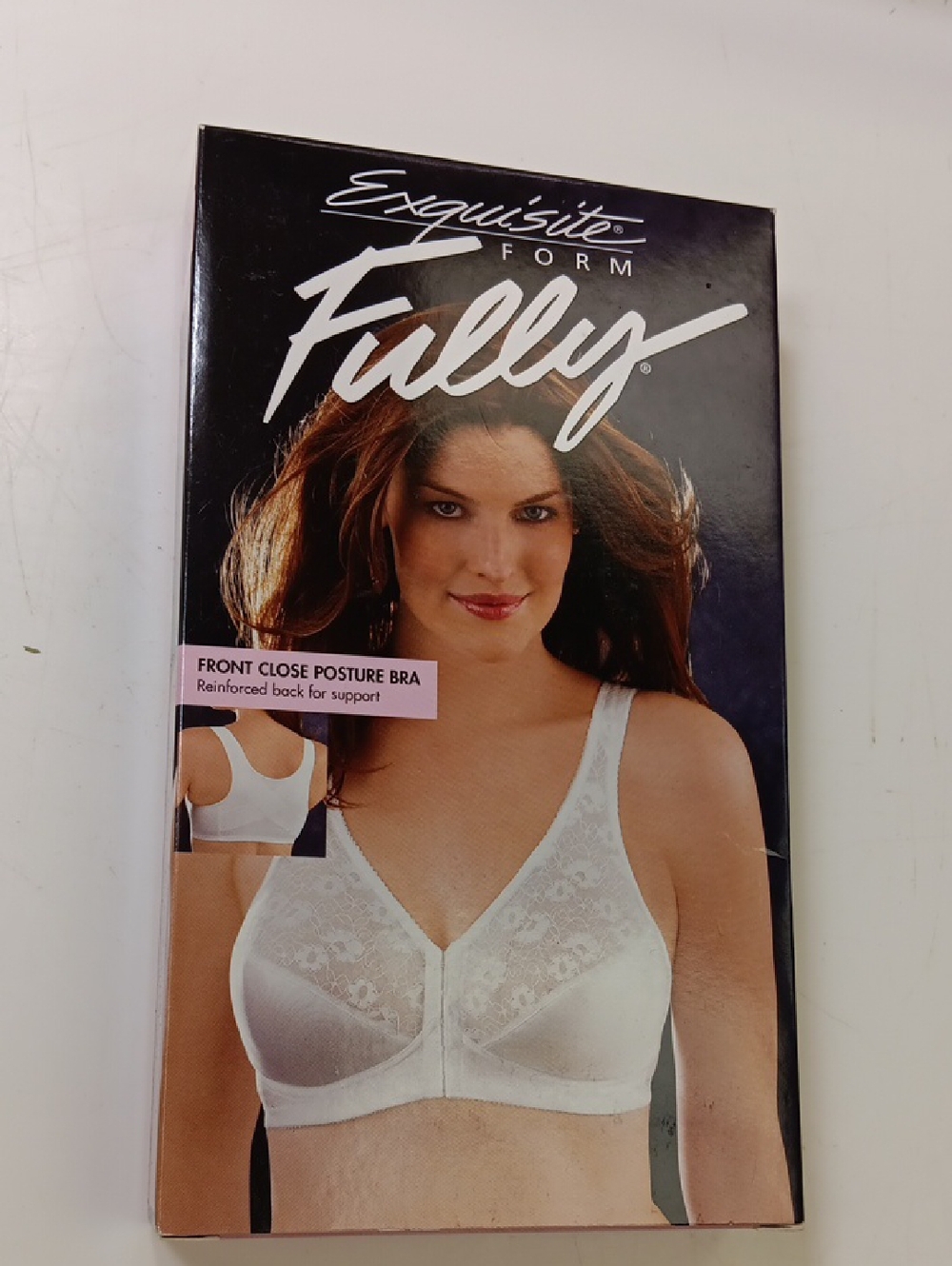 Exquisite Form Fully Front-Close Posture Bra - White, Vintage 36B